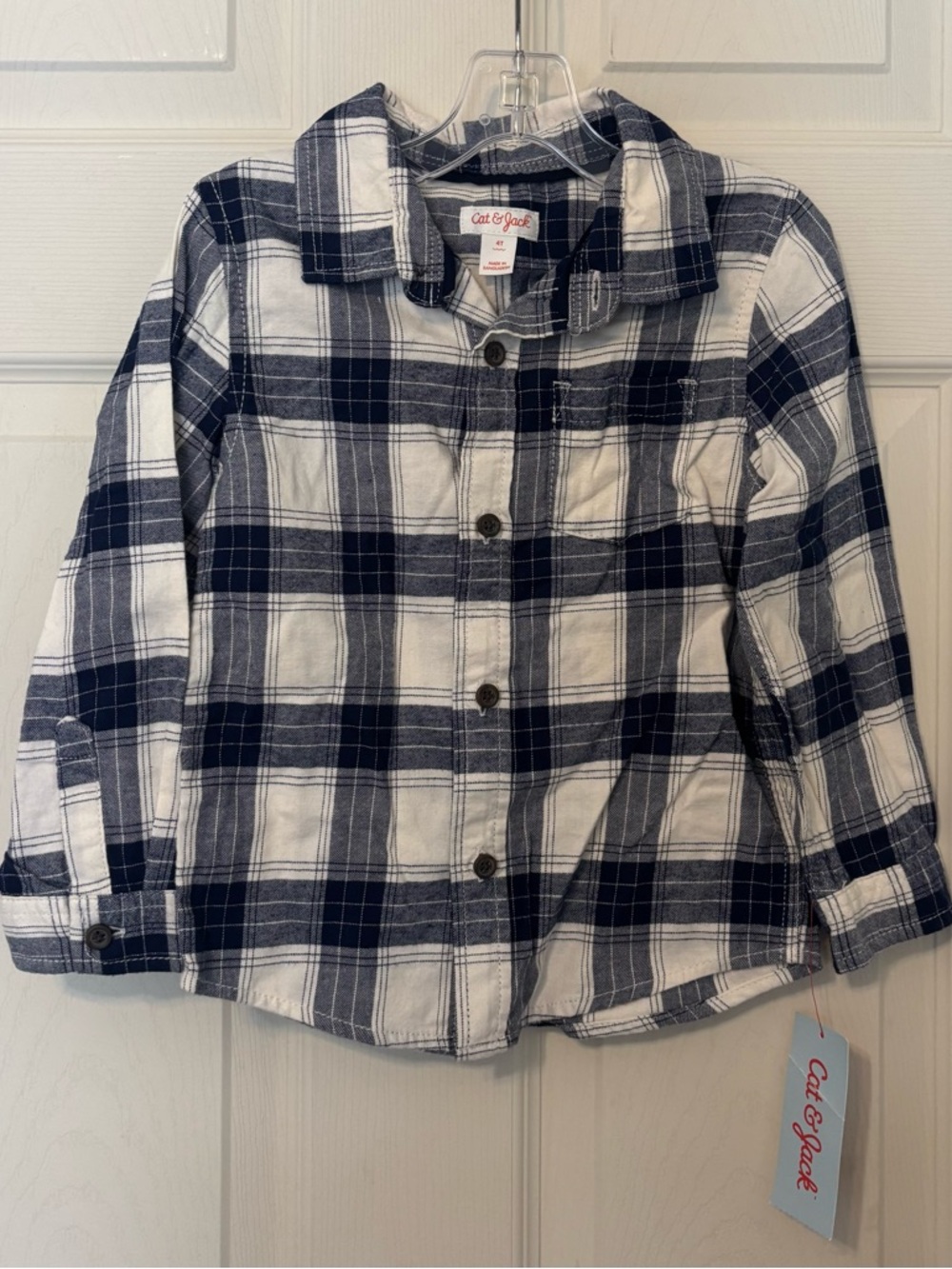 NWT Cat & Jack Navy and White Toddler Flannel 💙